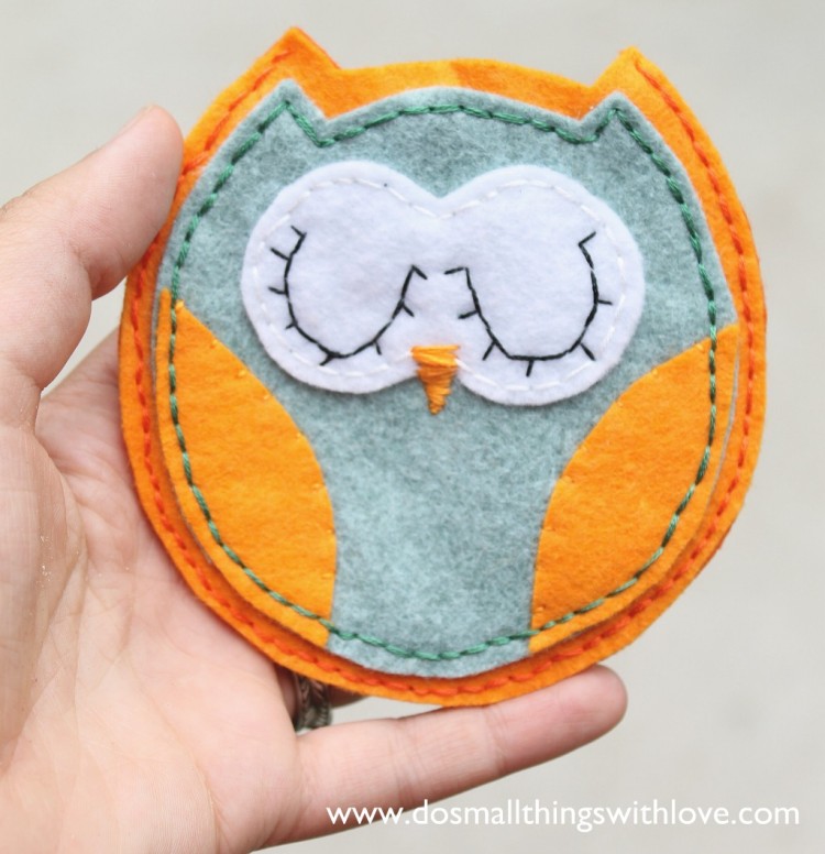 felt owl pouch