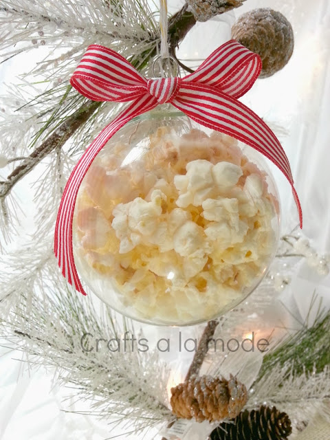 Popcorn Glass Ball Ornament