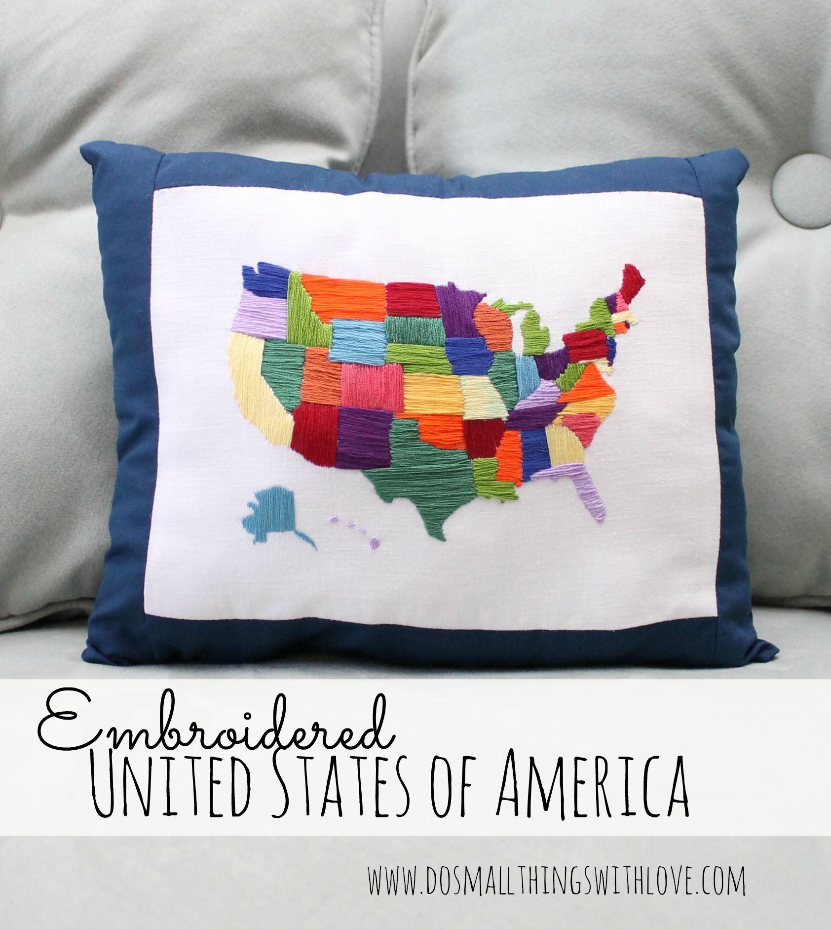 embroidered United states of America