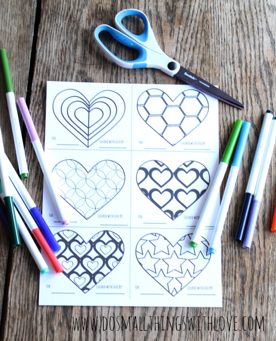 free printable coloring valentines