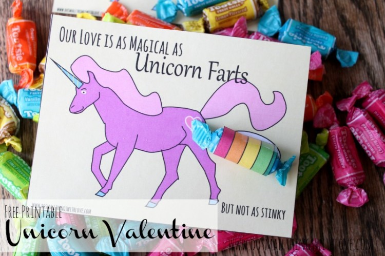 free printable unicorn valentine