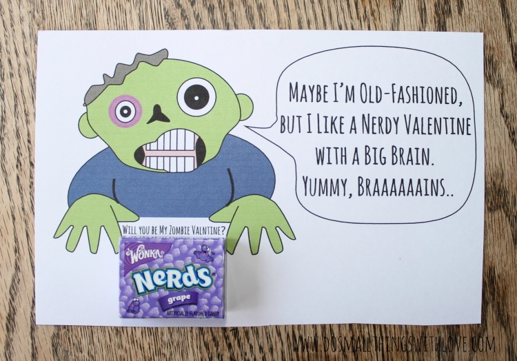 hilarious zombie valentine--free printable