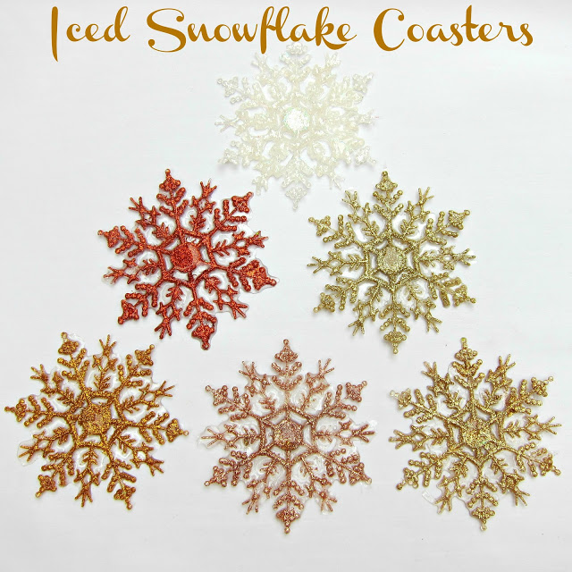 iced snowflake coasters