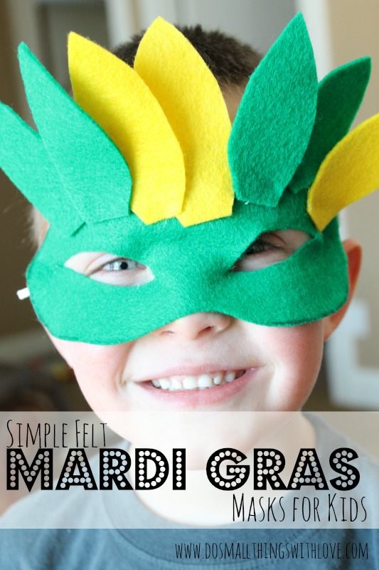 felt mardi gras masks for kids