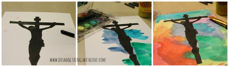 printable watercolor crucifix how to