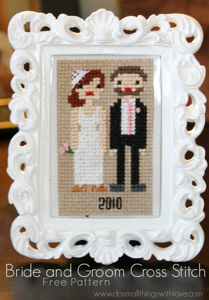 bride and groom cross stitch tutorial and pattern