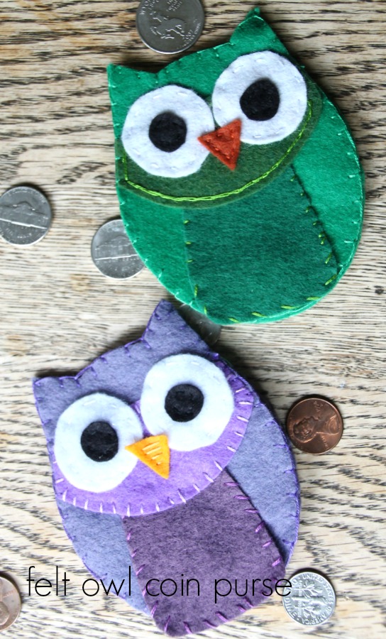 felt owl coin purse ll