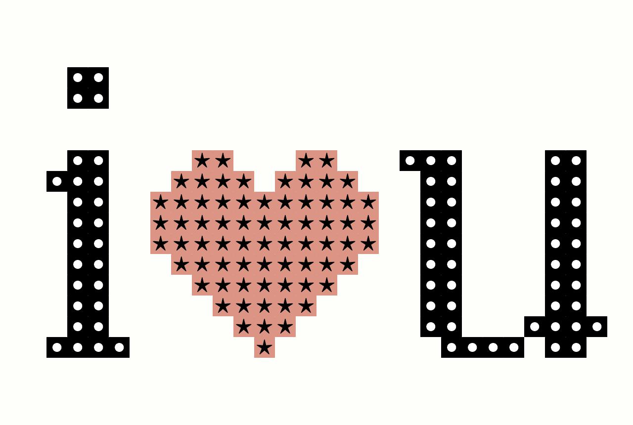 I Heart You Cross Stitch Pattern | Catholic Sprouts
