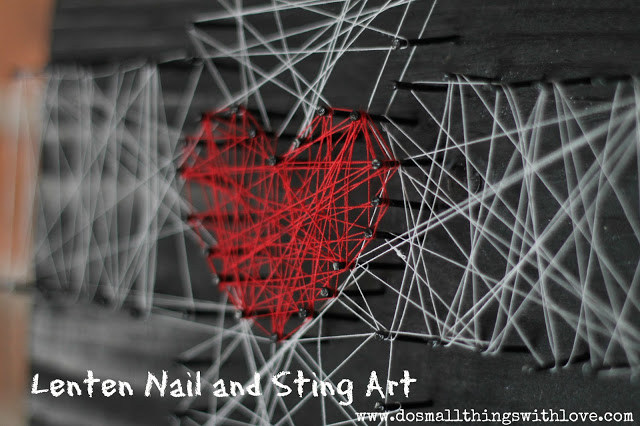 lenten nail and string art