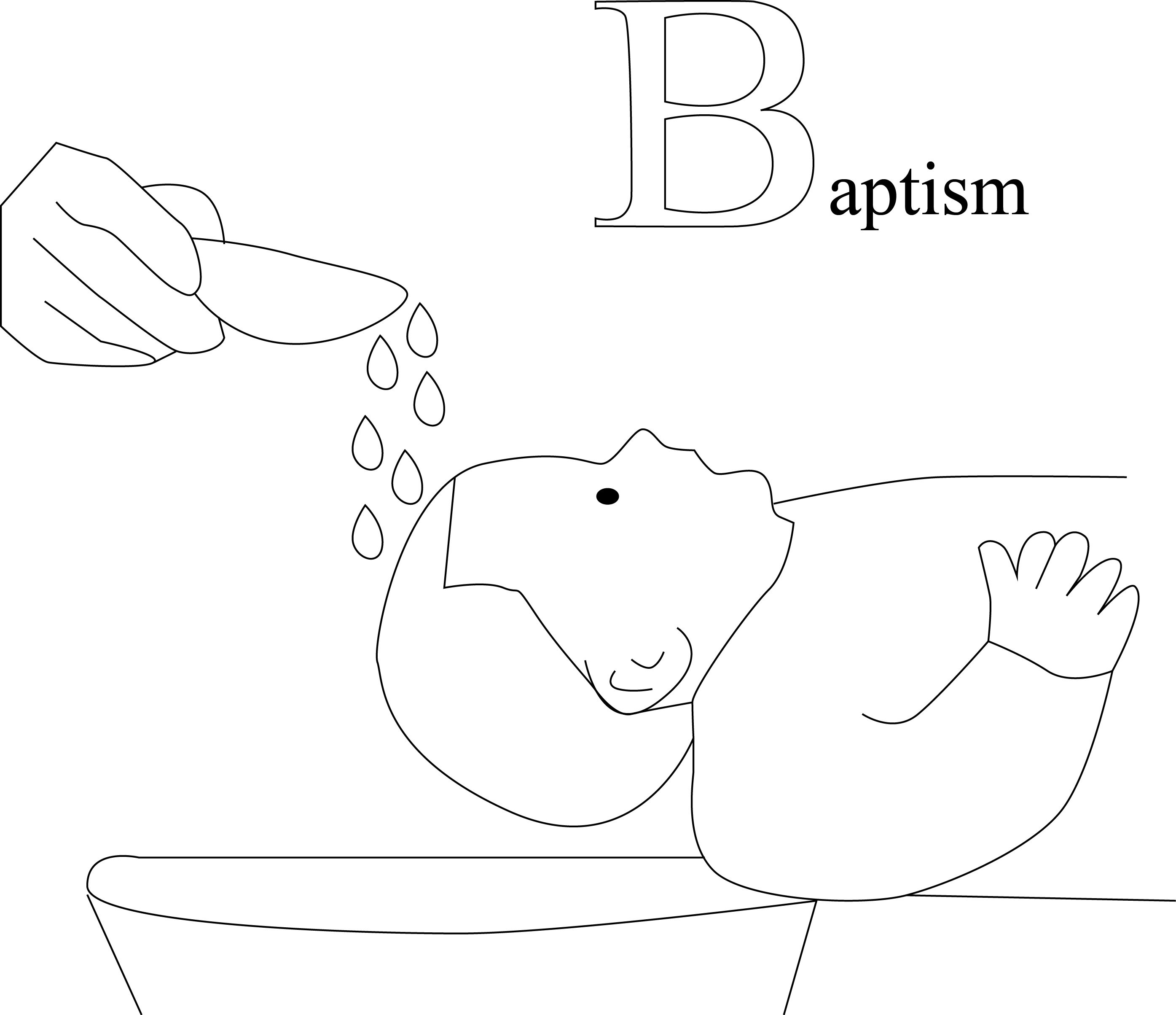 Catholic Coloring Sheet--Baptism