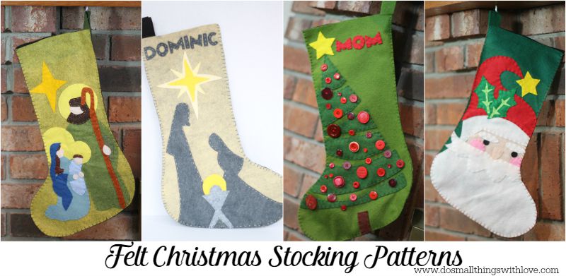 felt Christmas Stocking Patterns from Do Small Things with Love