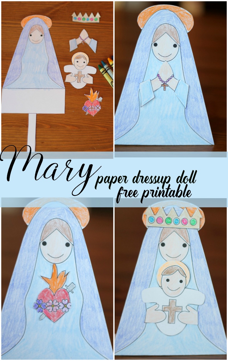 Mary Paper Doll Dressup Free Printable
