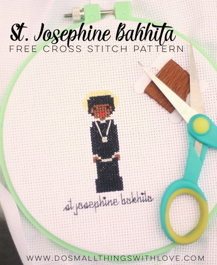 St. Josephine Bakhita free cross stitch pattern